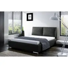 PRATO T2 łóżko tapicerowane 200x200 ze stelażem i pojemnikiem, ozdobne poduchy